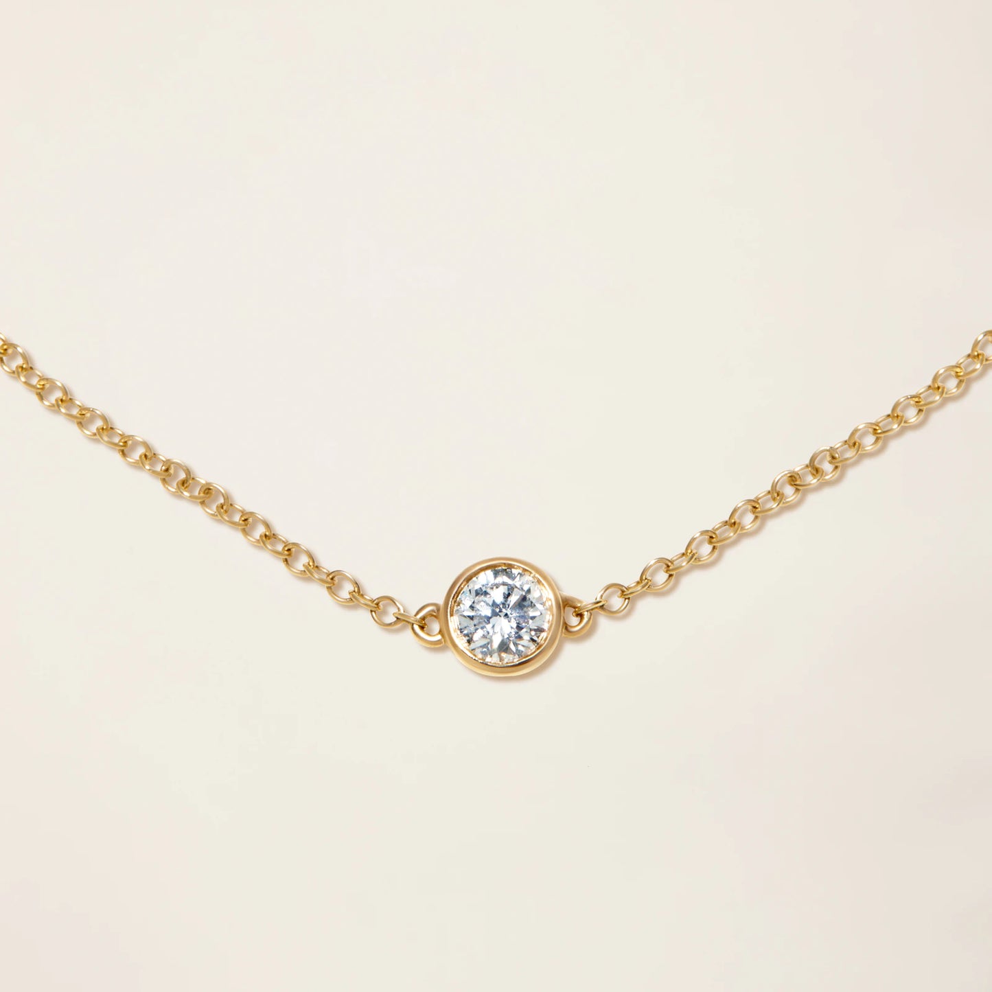 14k Solid Gold Diamond Solitaire Bracelet