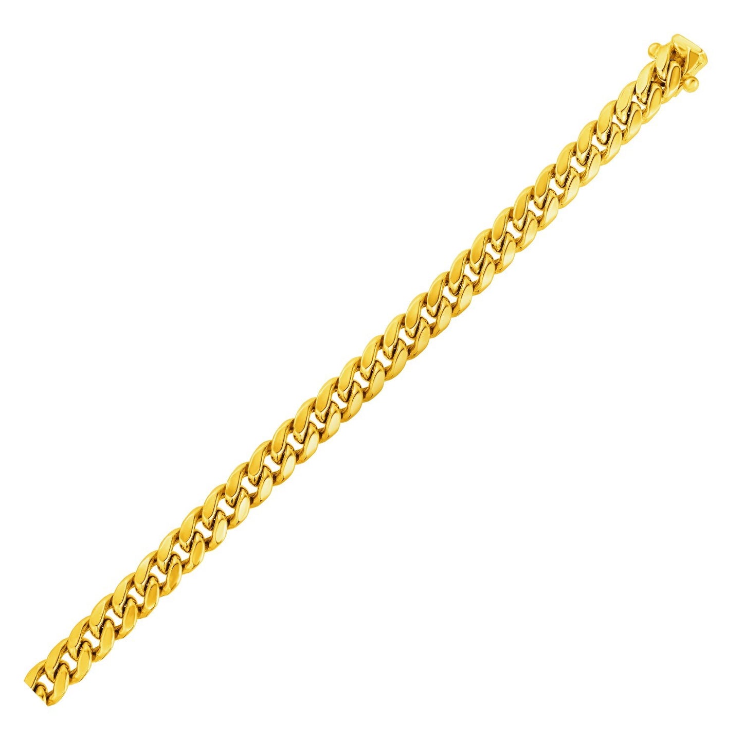 6.15mm 10k Yellow Gold Semi Solid Miami Cuban Bracelet